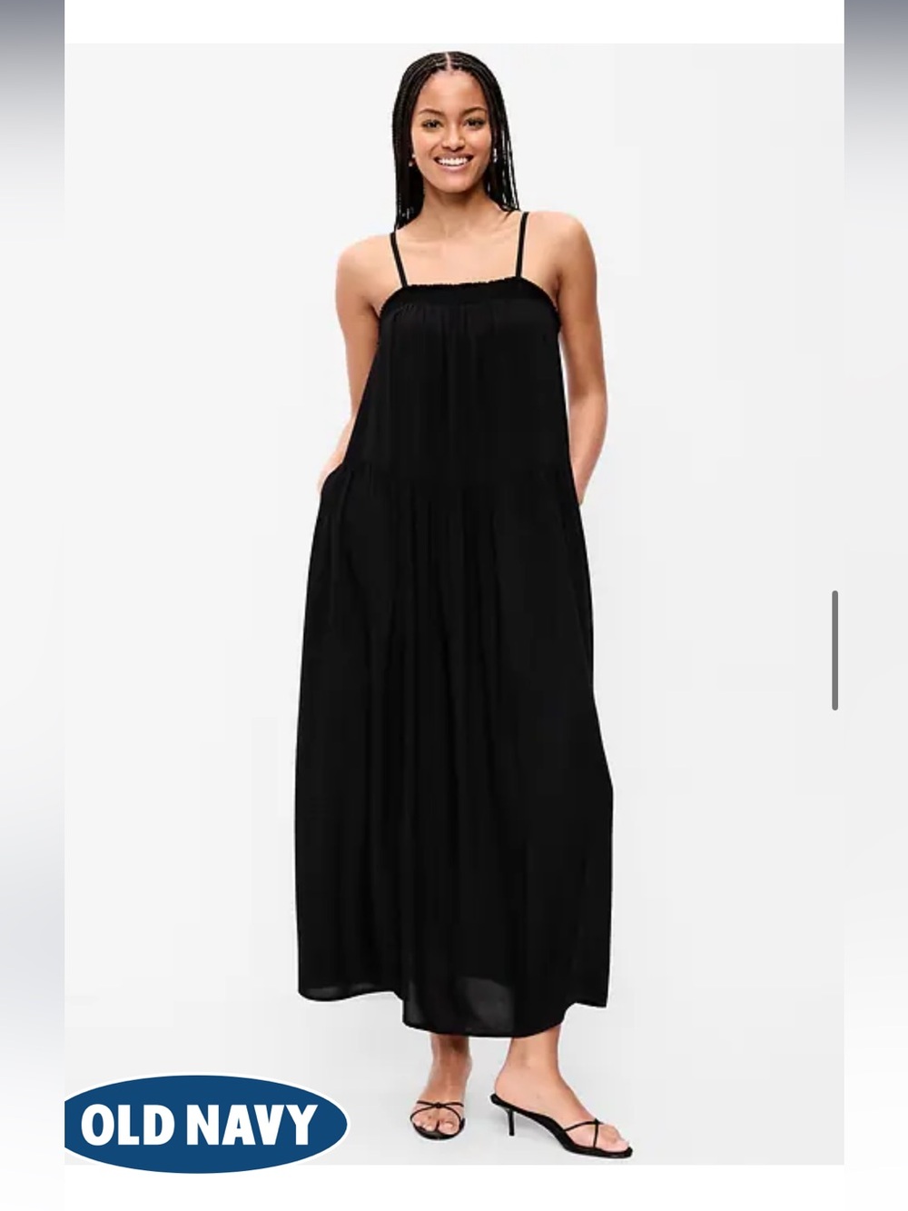 Old Navy Black Spaghetti-Strap Maxi Sundress